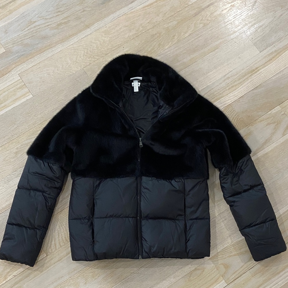 Zella from Nordstrom Faux Fur Puffer Jacket size XS